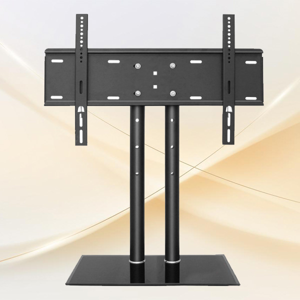 Chân đế tivi để bàn kính cường lực 2 cột cho tivi 50-75 inch, tải trọng 50kg