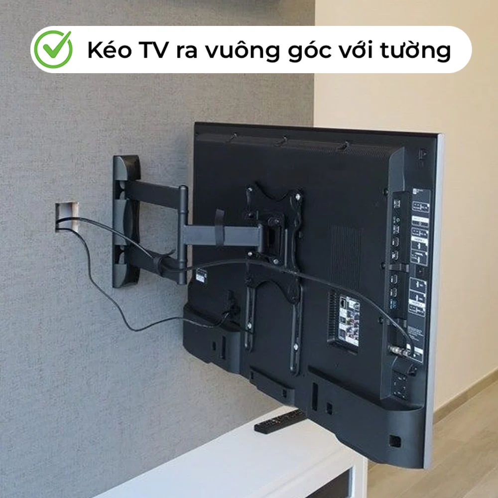 Giá treo tivi xoay NB-P4 32–55 inch | Xoay 180°, thép SPCC dày, chắc c - ảnh chi tiết 2