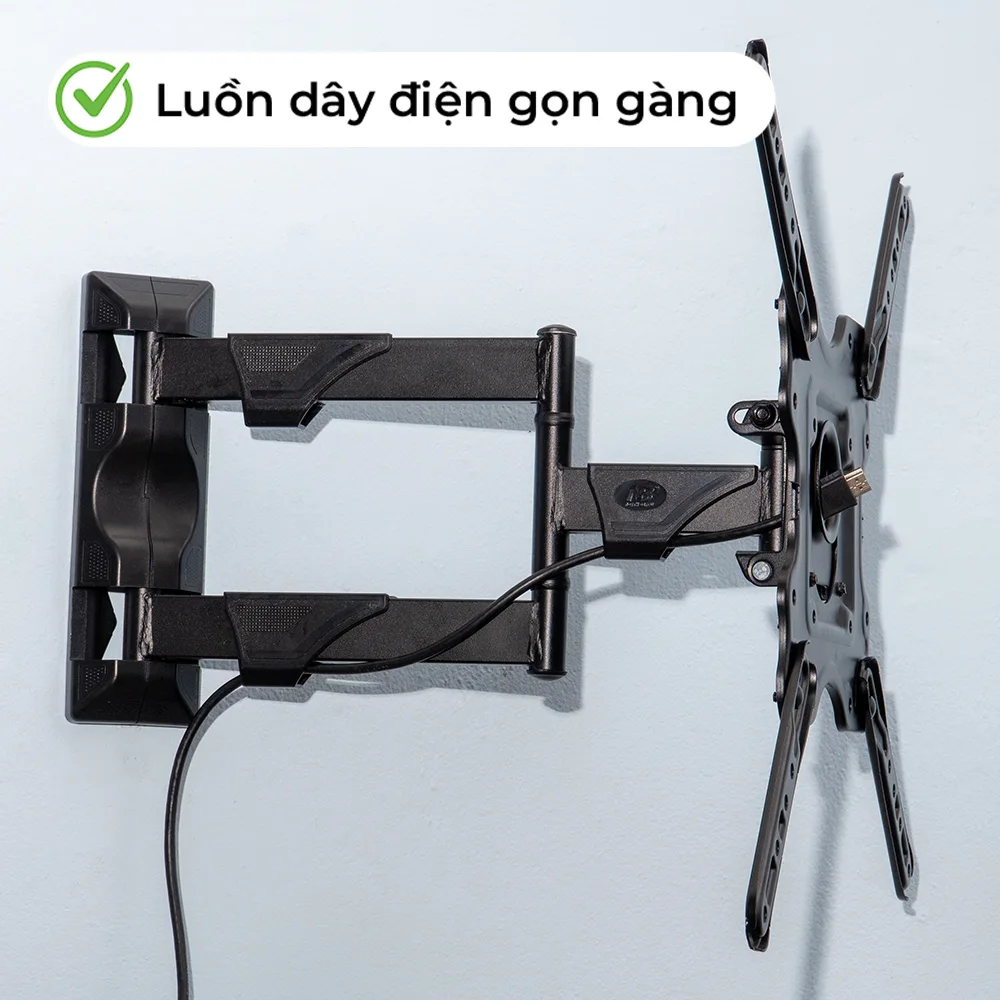 Giá treo tivi xoay NB-P4 32–55 inch | Xoay 180°, thép SPCC dày, chắc chắn - Ảnh 11