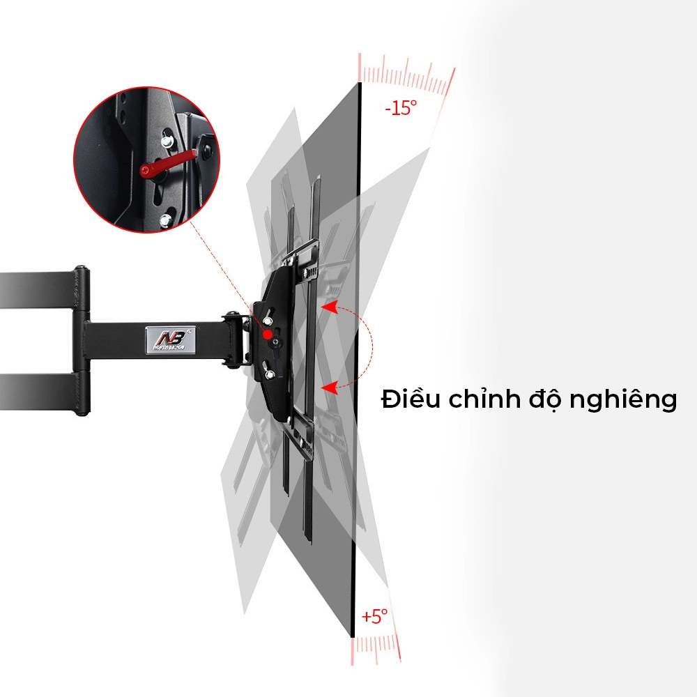 Giá Treo Tivi Xoay NB SP2 (40 - 80 Inch) - Thép Siêu Dày, Tầm Vươn 712 mm - Ảnh 5