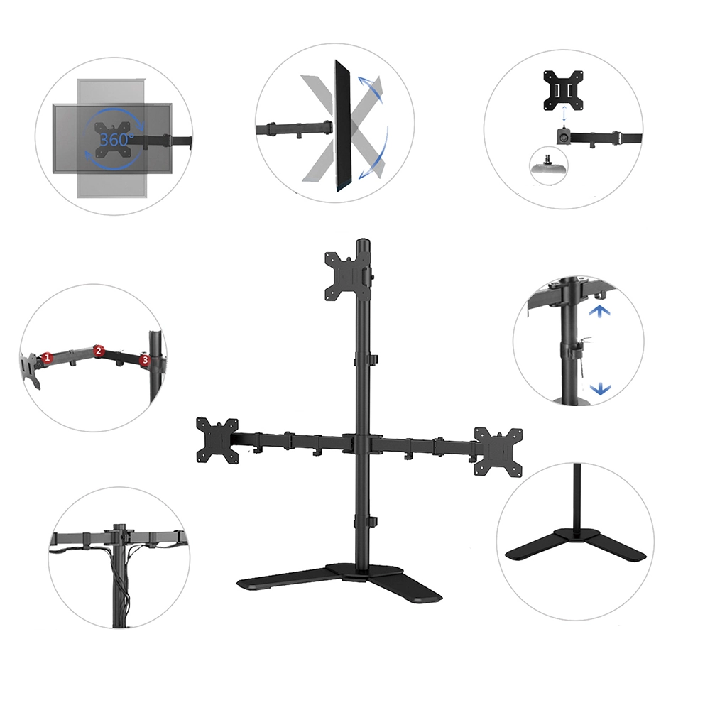Giá Treo 3 Màn Hình Máy Tính Để Bàn M043 (17-27 inch) - Ảnh 10