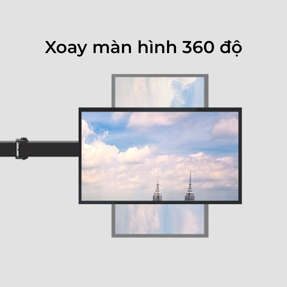 Giá Treo Màn Hình Máy Tính Kẹp Bàn M051 17-27 Inch - Ảnh 7