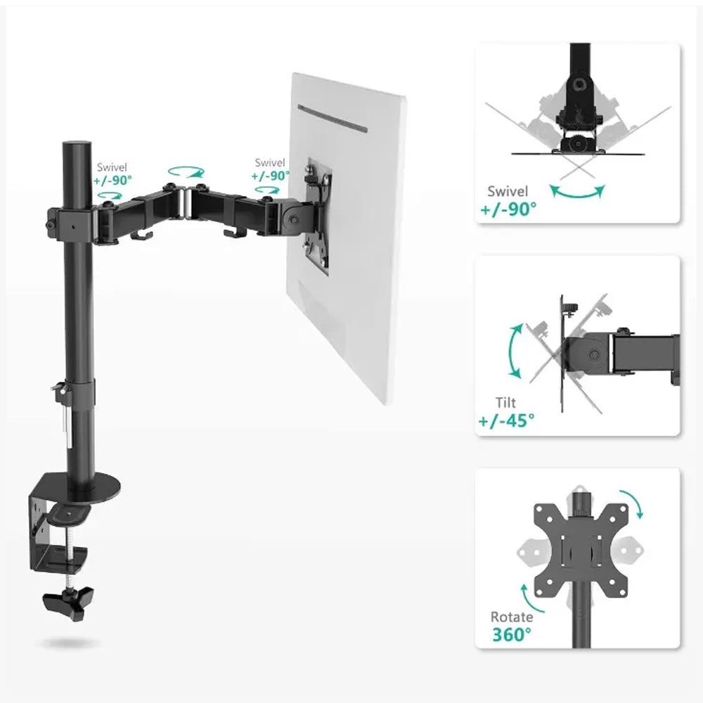 Giá Treo Màn Hình Máy Tính Kẹp Bàn M051 17-27 Inch - ảnh chi tiết 1