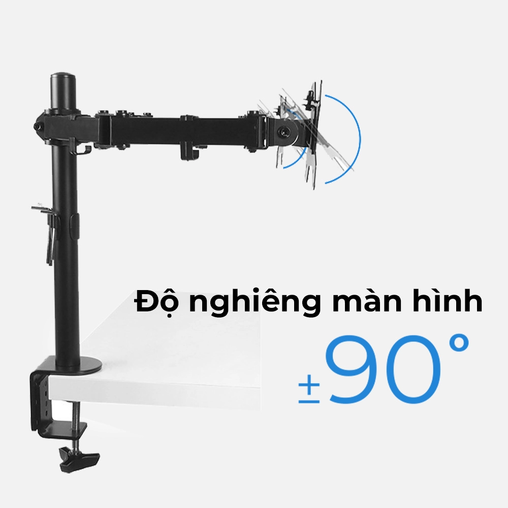 Giá Treo Màn Hình Máy Tính Kẹp Bàn M051 17-27 Inch - Ảnh 8