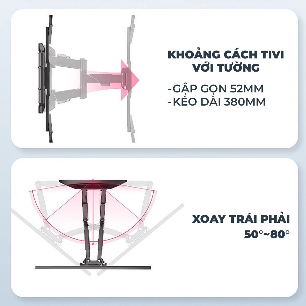 Giá Treo Tivi Xoay NB P6 40-80 inch - ảnh chi tiết 2