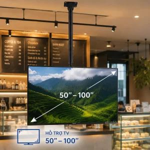 Giá Treo Tivi Nghiêng Thả Trần Egroteck E565 50-100 inch