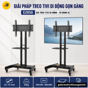 Giá Treo Tivi Di Động i-Bracket E2050 32–75 Inch Có Bánh Xe