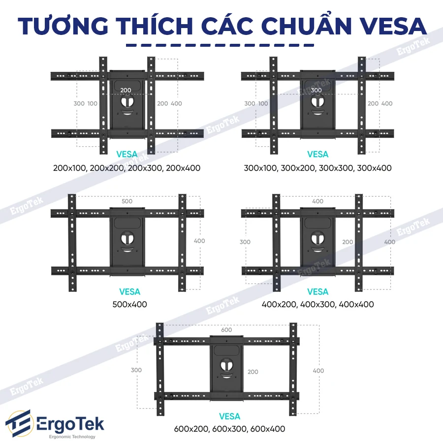 Giá Treo Tivi Xoay Đa Năng ErgoTek E68 55–82 Inch - Ảnh 11