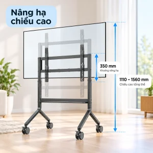 Giá treo tivi di động NB P100 65 – 90 inch, tải 68.2 kg